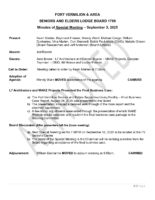 2025.09.03 FVASELB1788 – Special Meeting – Approved Meeting Minutes