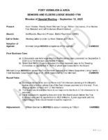 2025.09.12 FVASELB1788 – Special Meeting – Approved Meeting Minutes